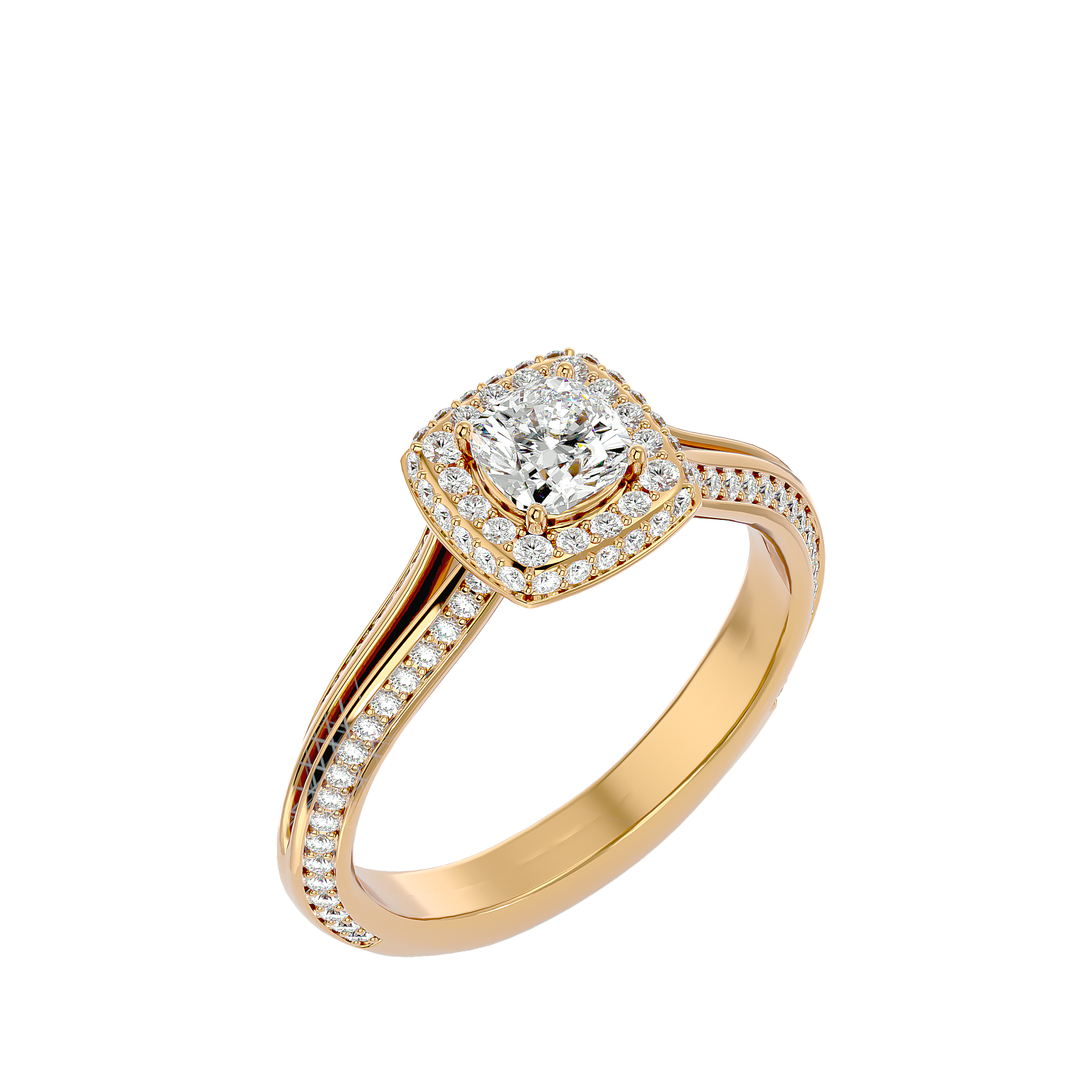 Eden Solitaire Halo Ring