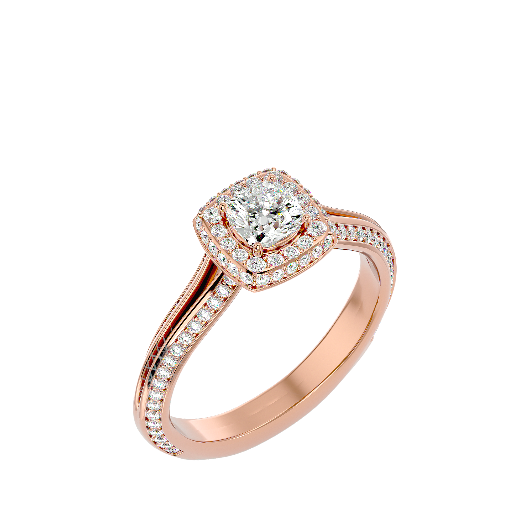 Eden Solitaire Halo Ring