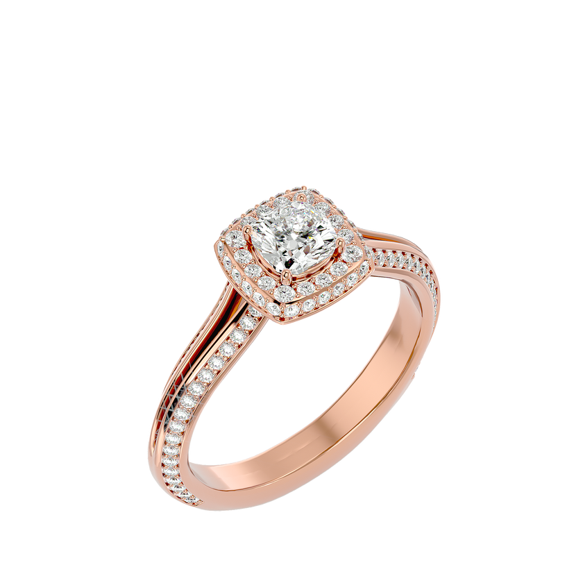 Eden Solitaire Halo Ring