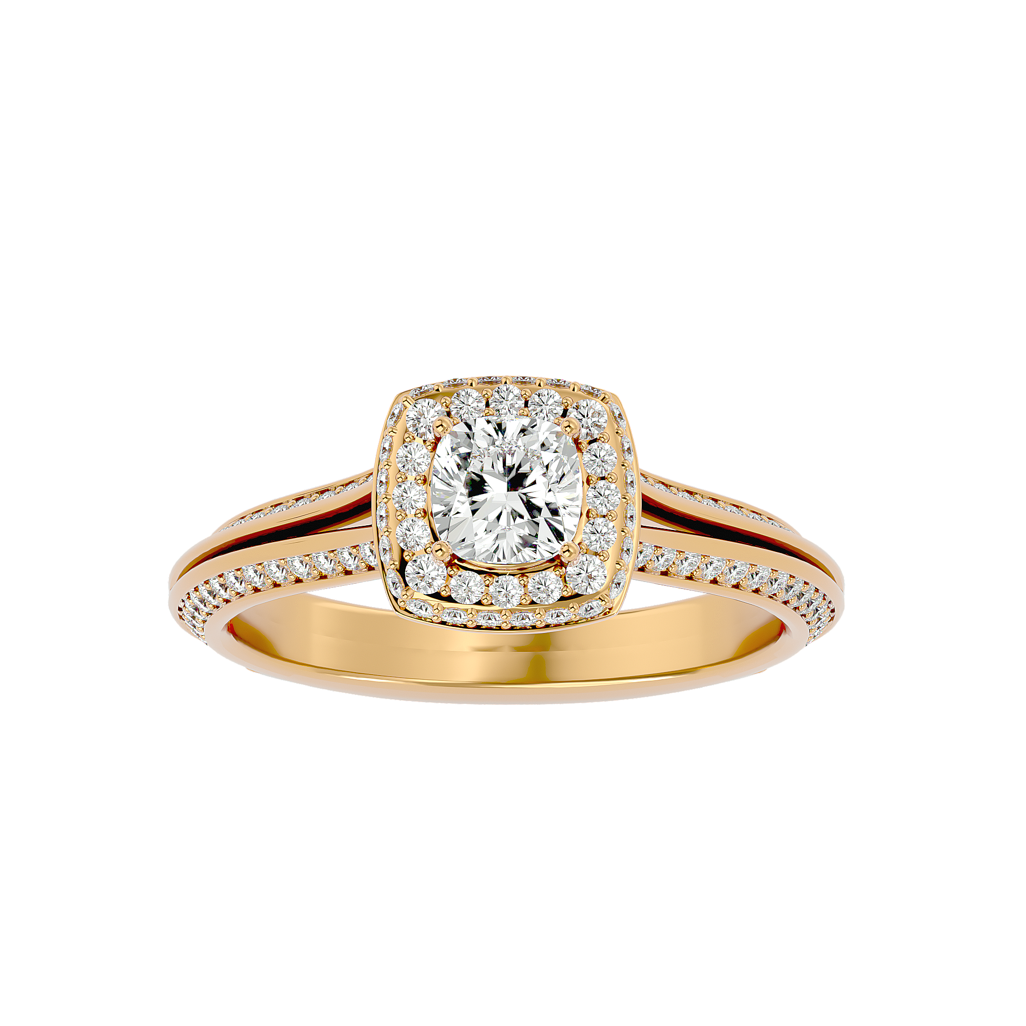 Eden Solitaire Halo Ring