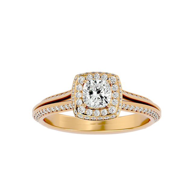 Eden Solitaire Halo Ring