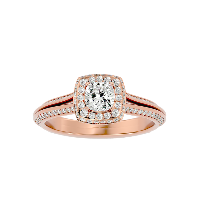 Eden Solitaire Halo Ring