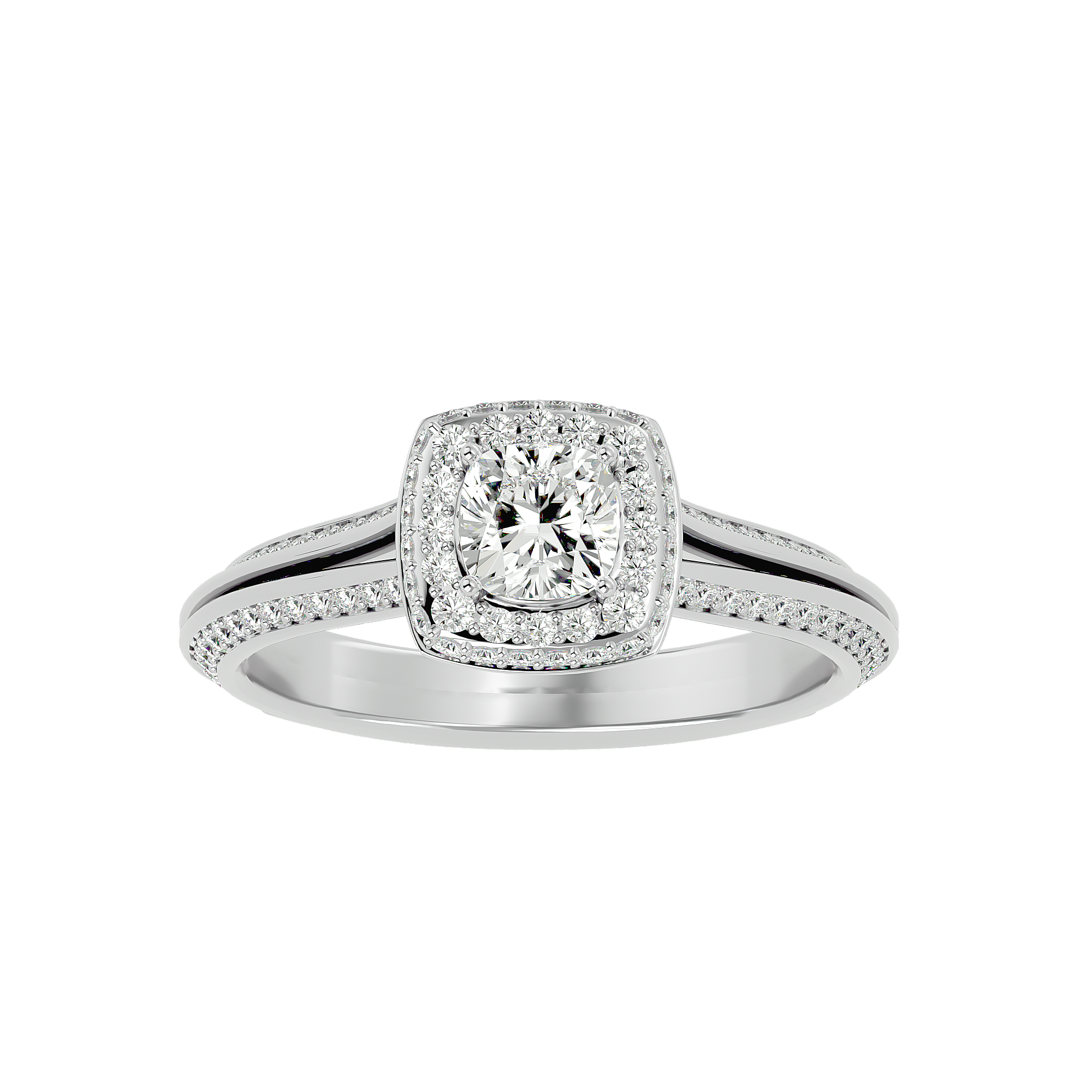 Eden Solitaire Halo Ring