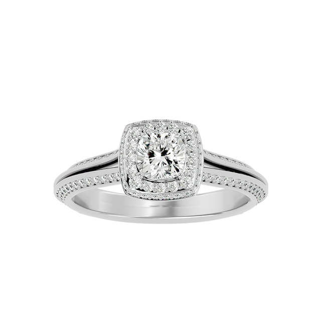 Eden Solitaire Halo Ring