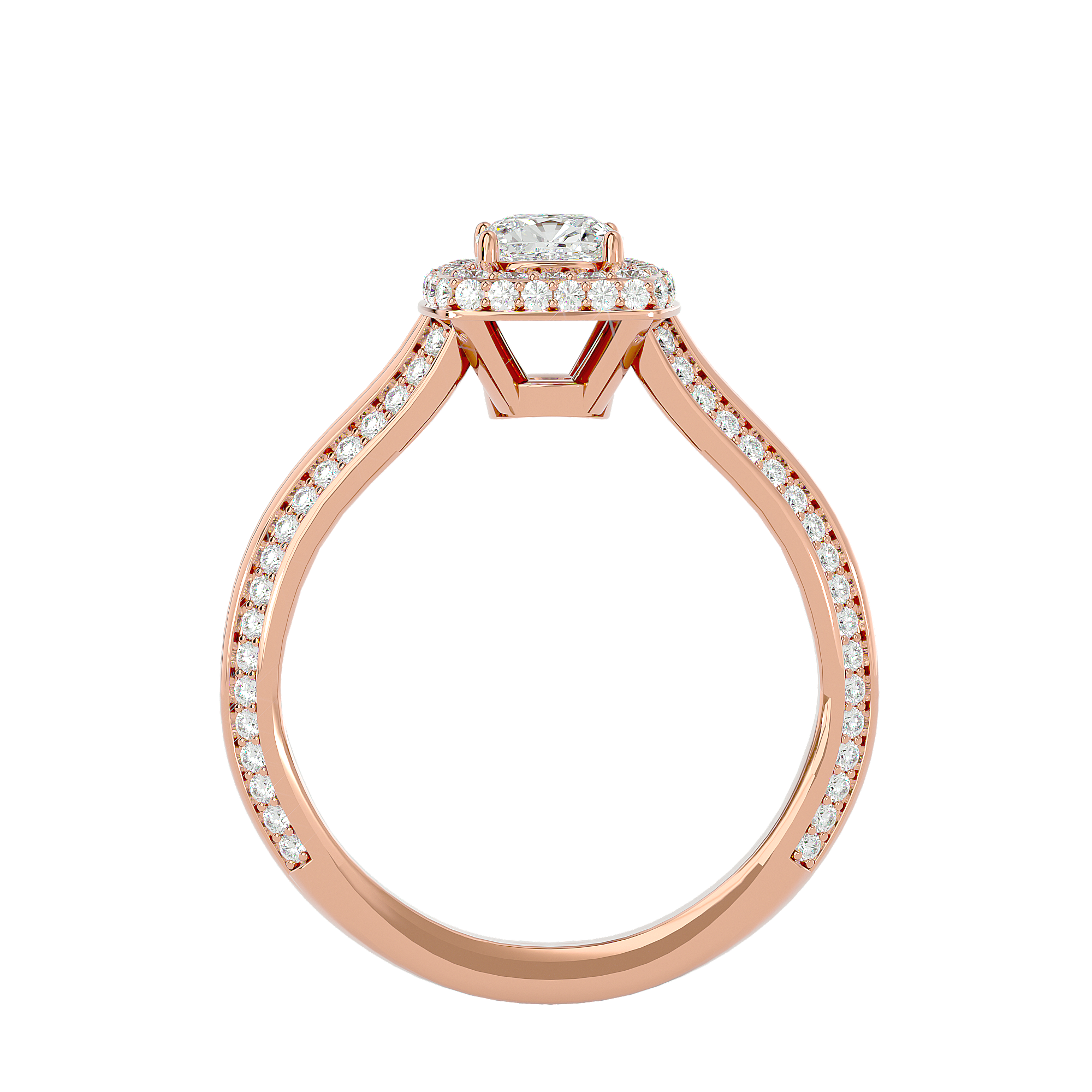 Eden Solitaire Halo Ring