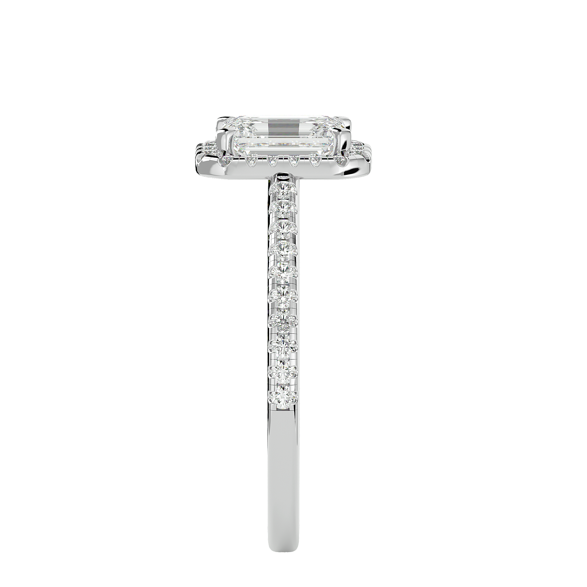 Zinnia Solitaire Halo Ring