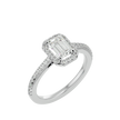 Zinnia Solitaire Halo Ring