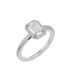 Zinnia Solitaire Halo Ring