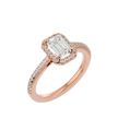 Zinnia Solitaire Halo Ring