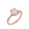 Zinnia Solitaire Halo Ring