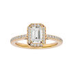 Zinnia Solitaire Halo Ring