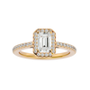 Zinnia Solitaire Halo Ring