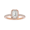 Zinnia Solitaire Halo Ring