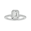 Zinnia Solitaire Halo Ring