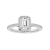 Zinnia Solitaire Halo Ring