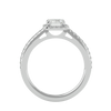 Zinnia Solitaire Halo Ring