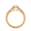 Zinnia Solitaire Halo Ring