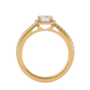 Zinnia Solitaire Halo Ring
