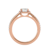 Zinnia Solitaire Halo Ring