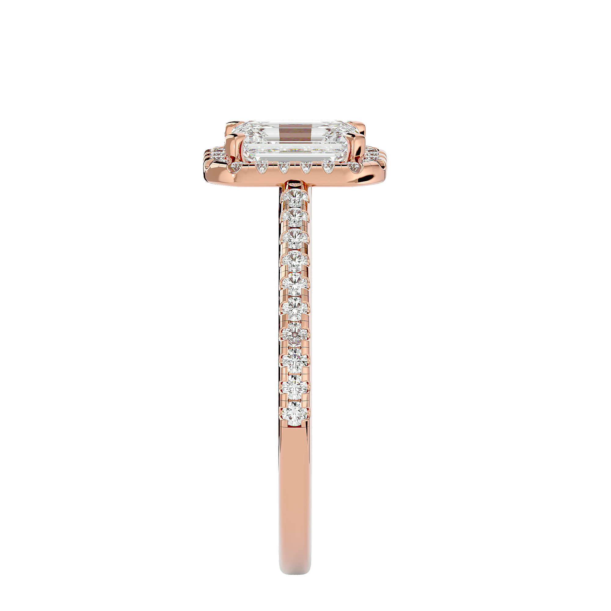 Zinnia Solitaire Halo Ring
