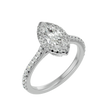 Evelyn Solitaire Halo Ring