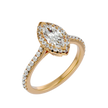 Evelyn Solitaire Halo Ring