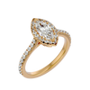 Evelyn Solitaire Halo Ring