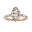 Evelyn Solitaire Halo Ring