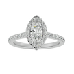 Evelyn Solitaire Halo Ring