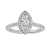 Evelyn Solitaire Halo Ring