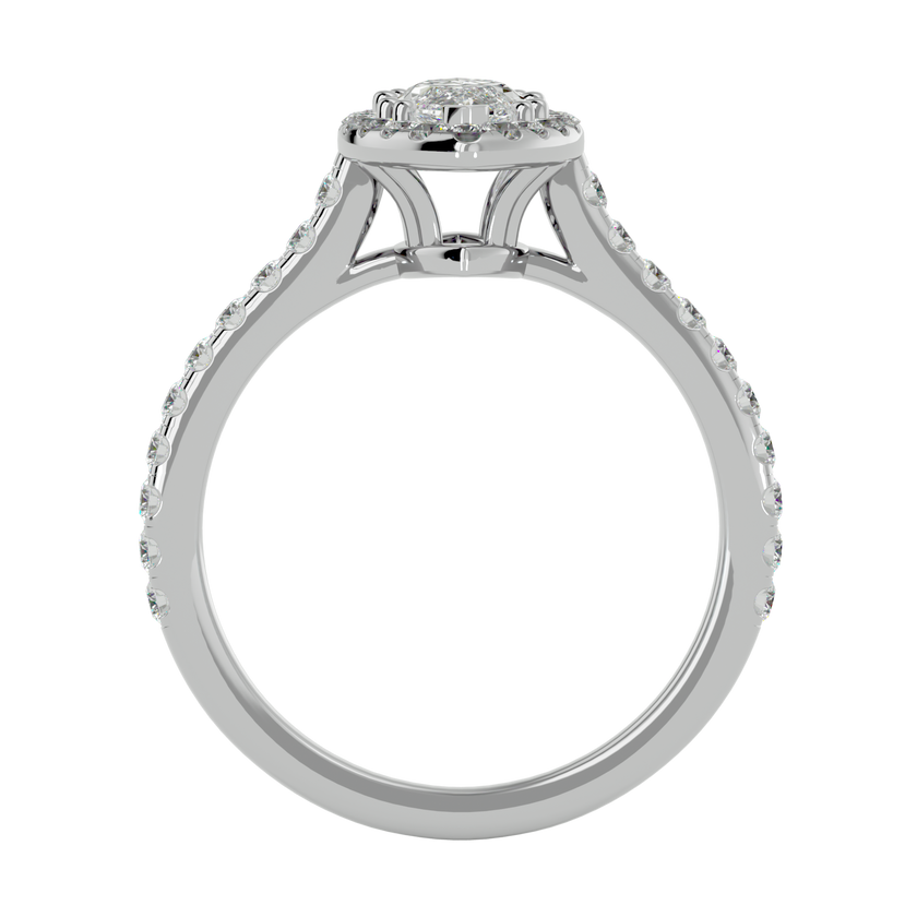 Evelyn Solitaire Halo Ring