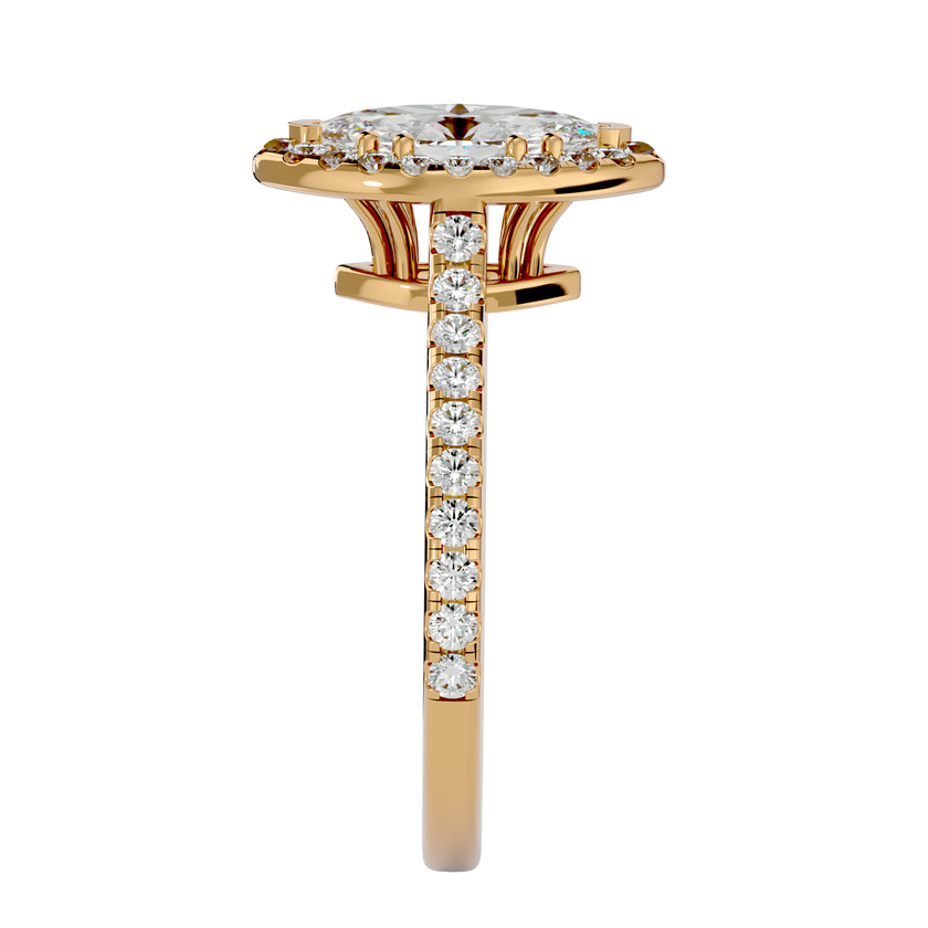 Evelyn Solitaire Halo Ring