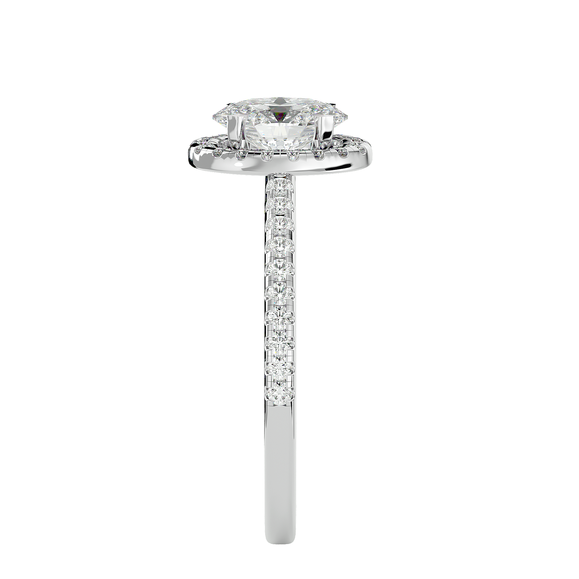 Rumi Solitaire Halo Ring