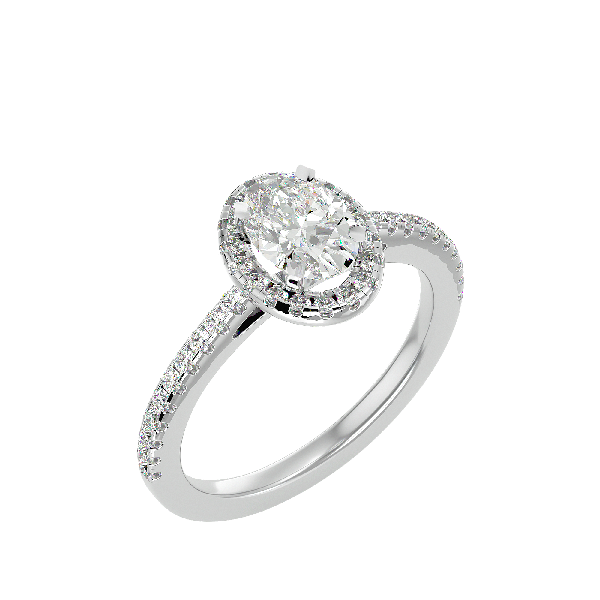 Rumi Solitaire Halo Ring