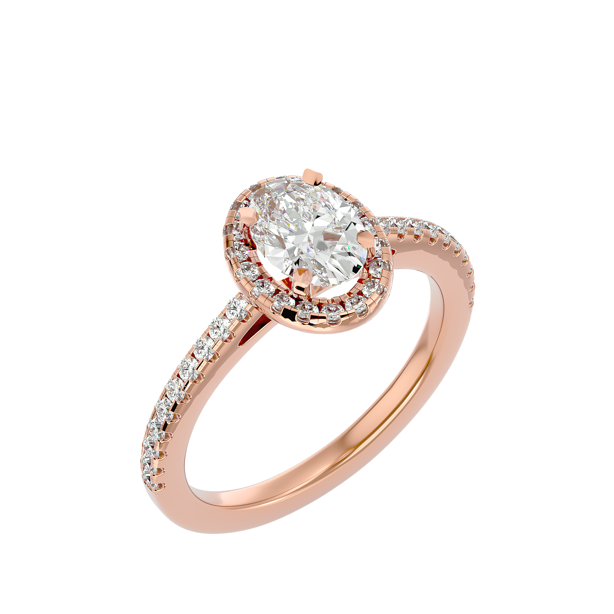 Rumi Solitaire Halo Ring
