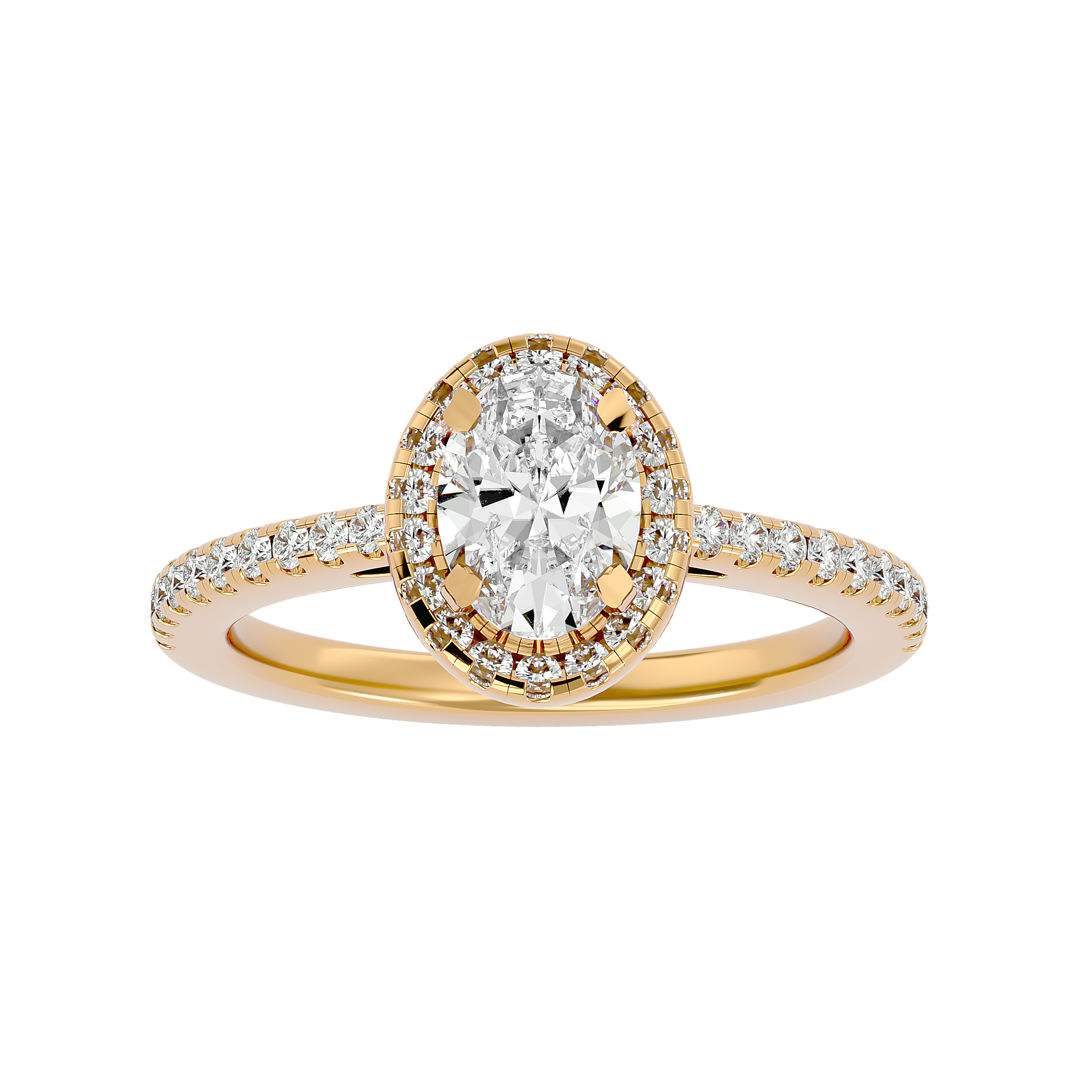 Rumi Solitaire Halo Ring