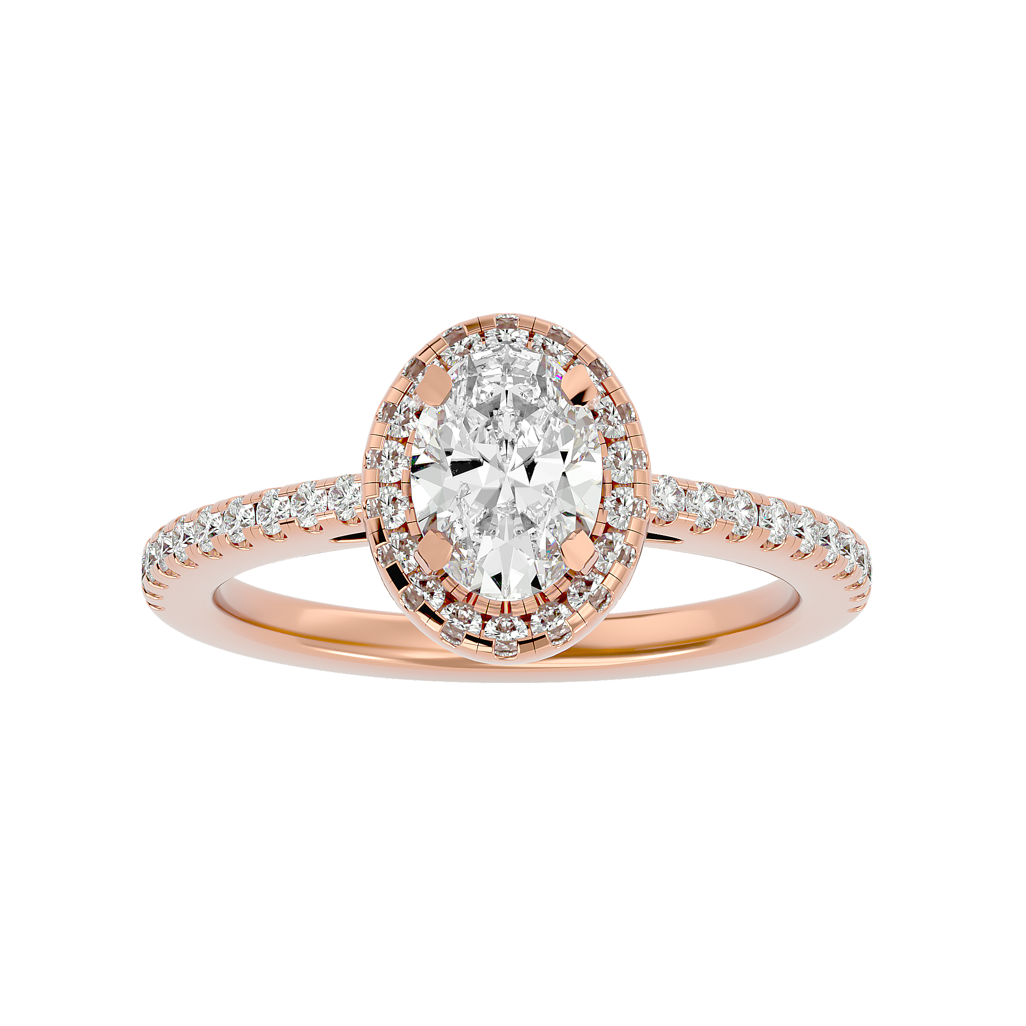 Rumi Solitaire Halo Ring