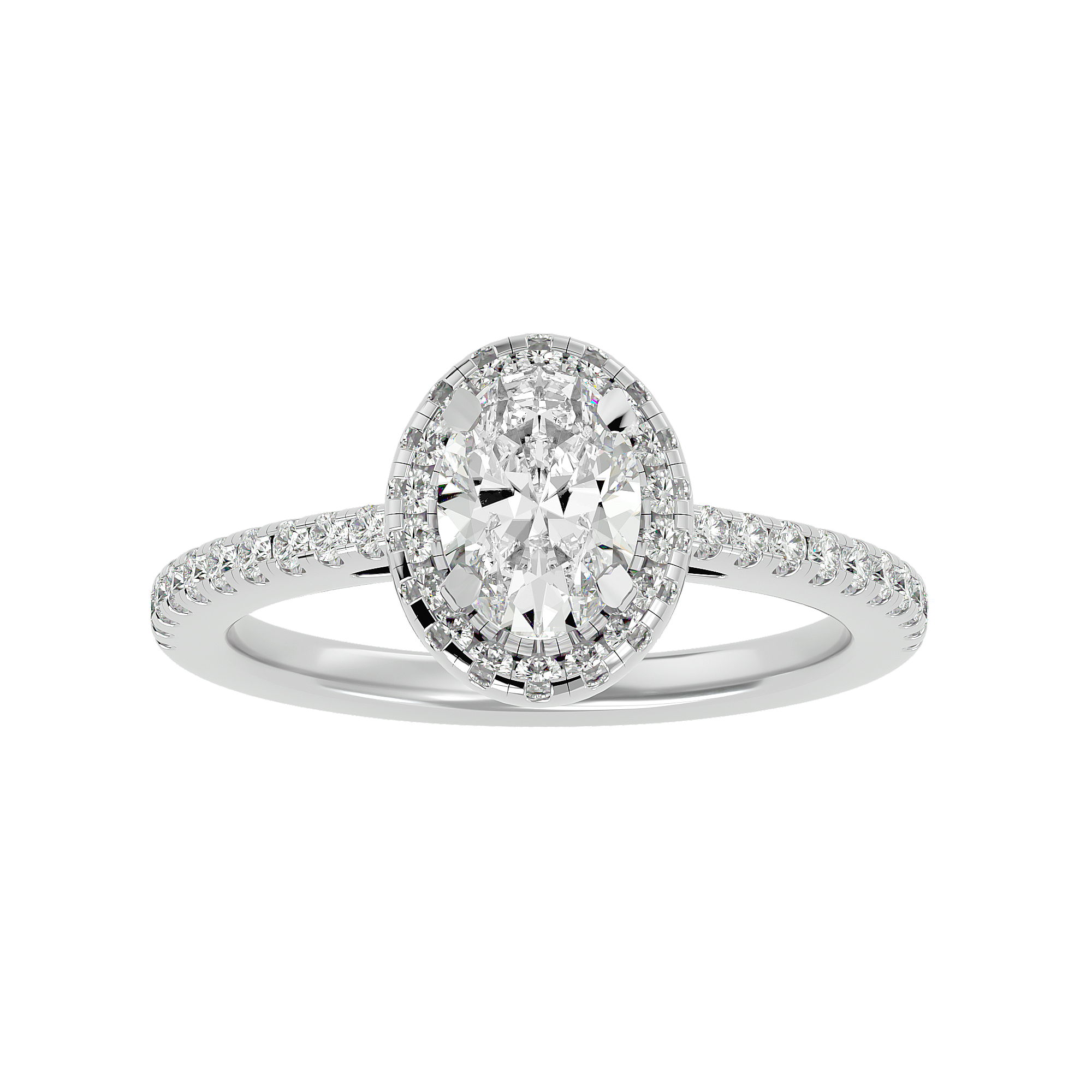 Rumi Solitaire Halo Ring