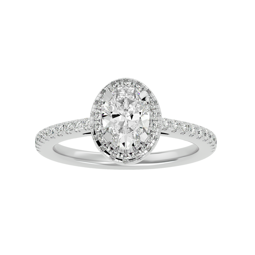 Rumi Solitaire Halo Ring