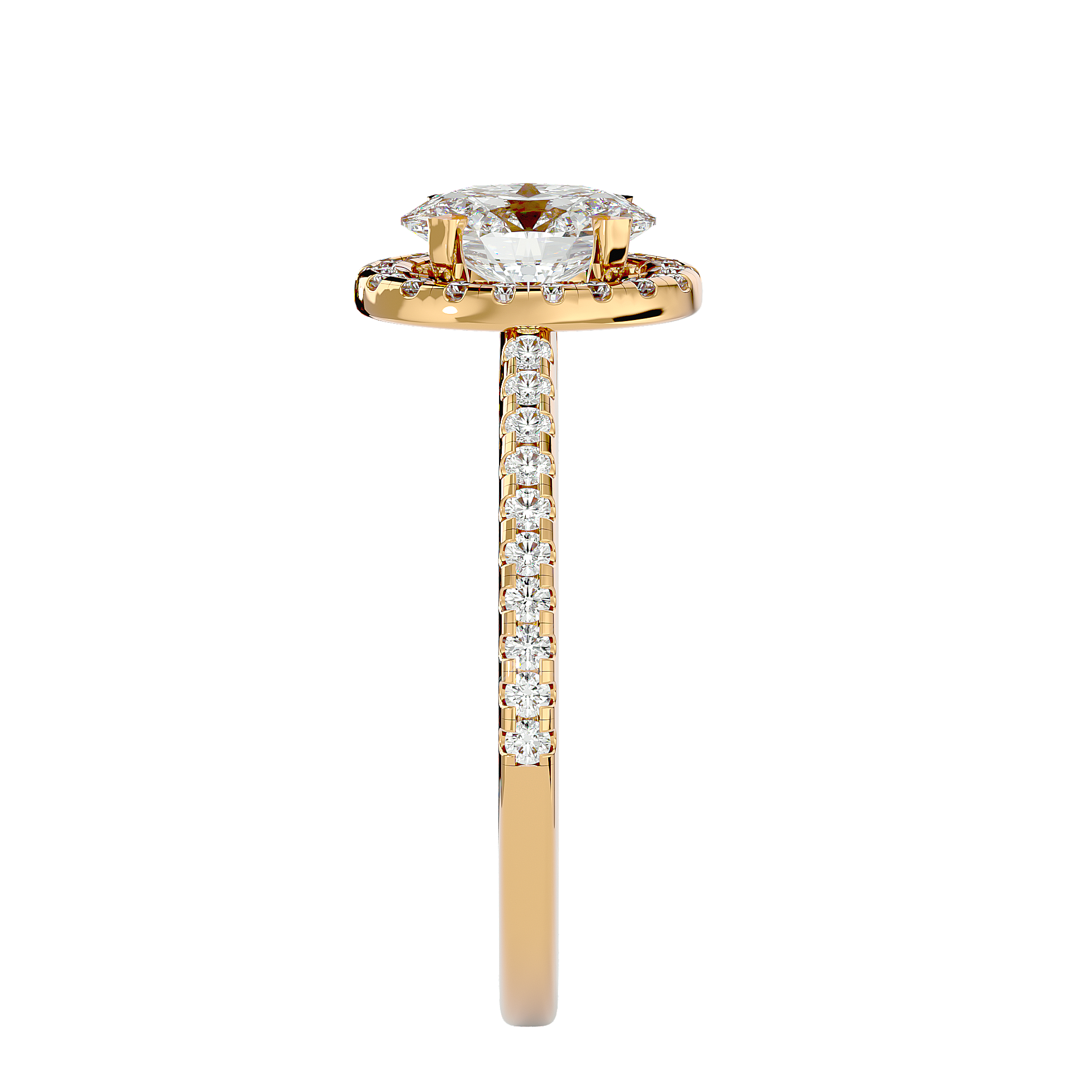 Rumi Solitaire Halo Ring