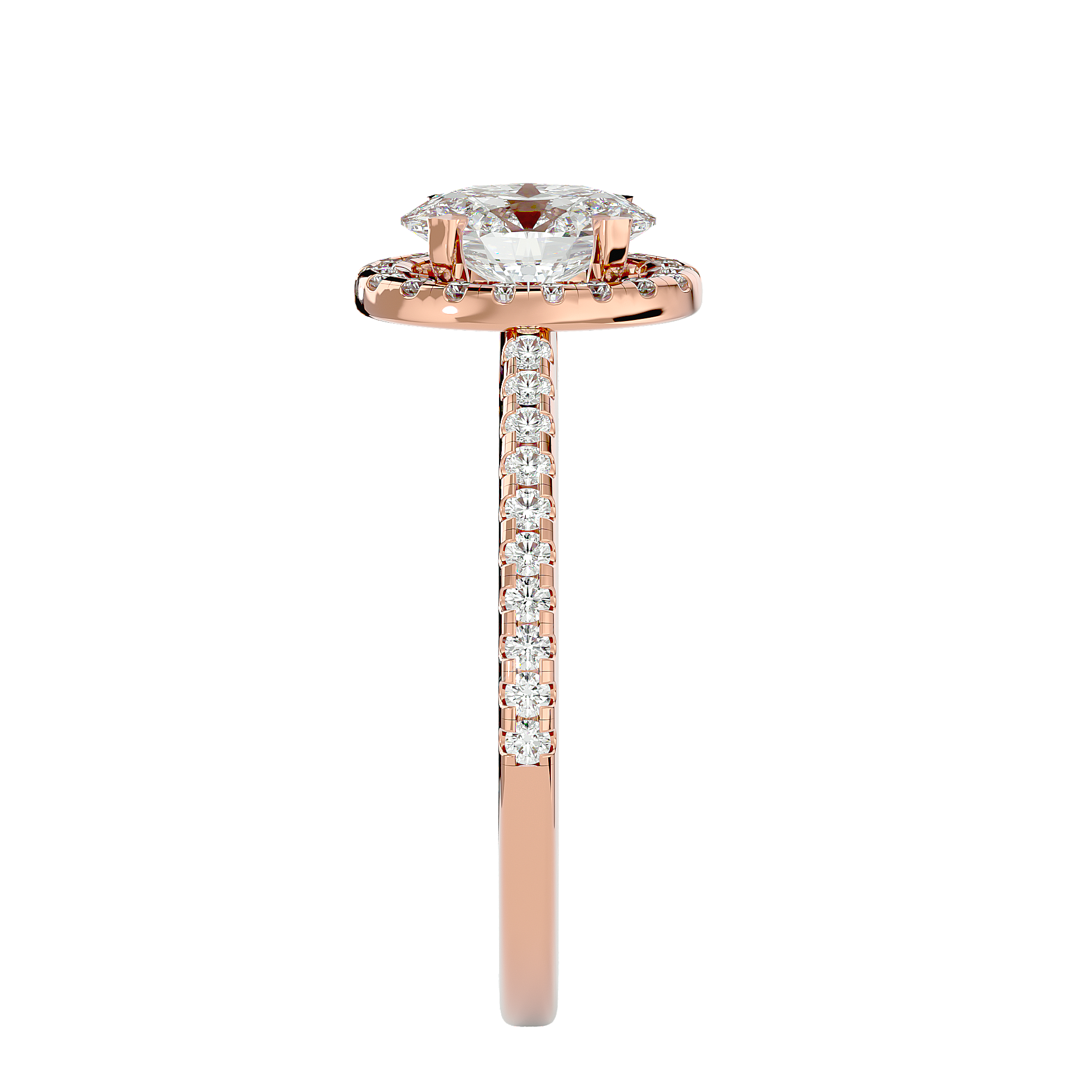 Rumi Solitaire Halo Ring
