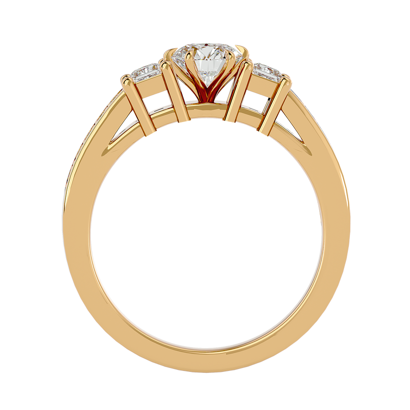 Zainab Diamond Three Stone Ring