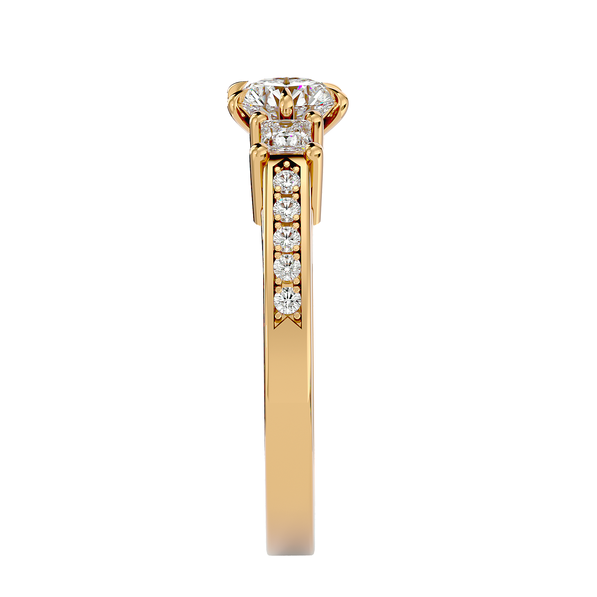 Zainab Diamond Three Stone Ring