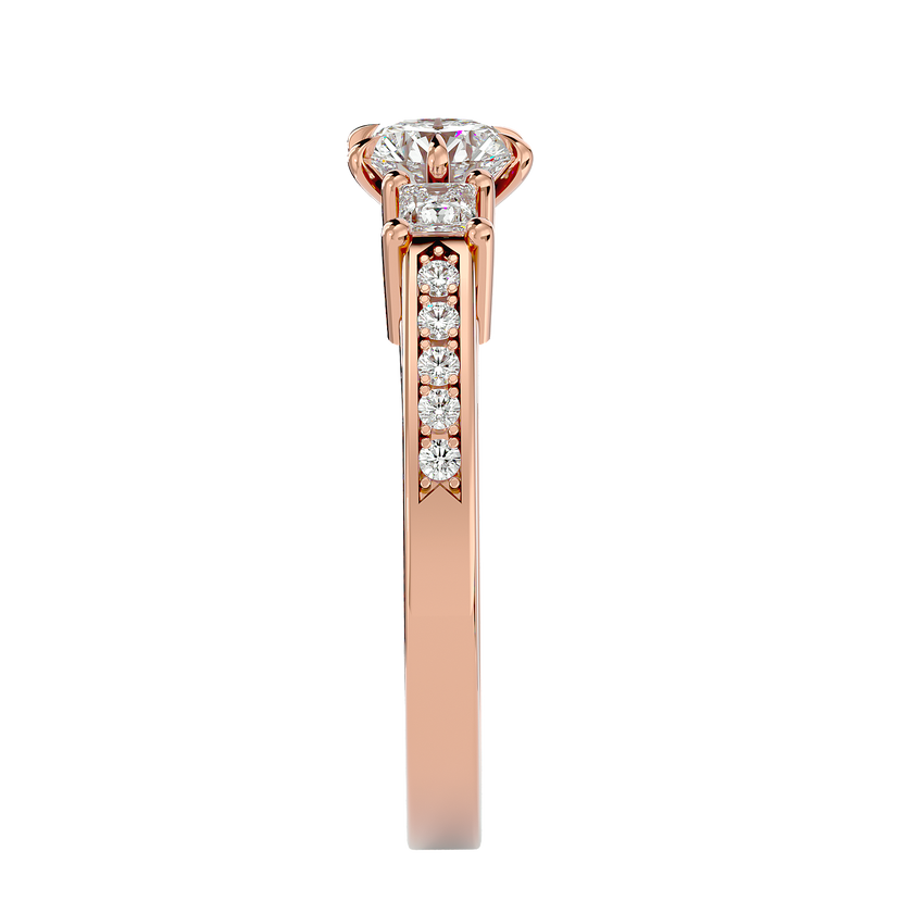 Zainab Diamond Three Stone Ring