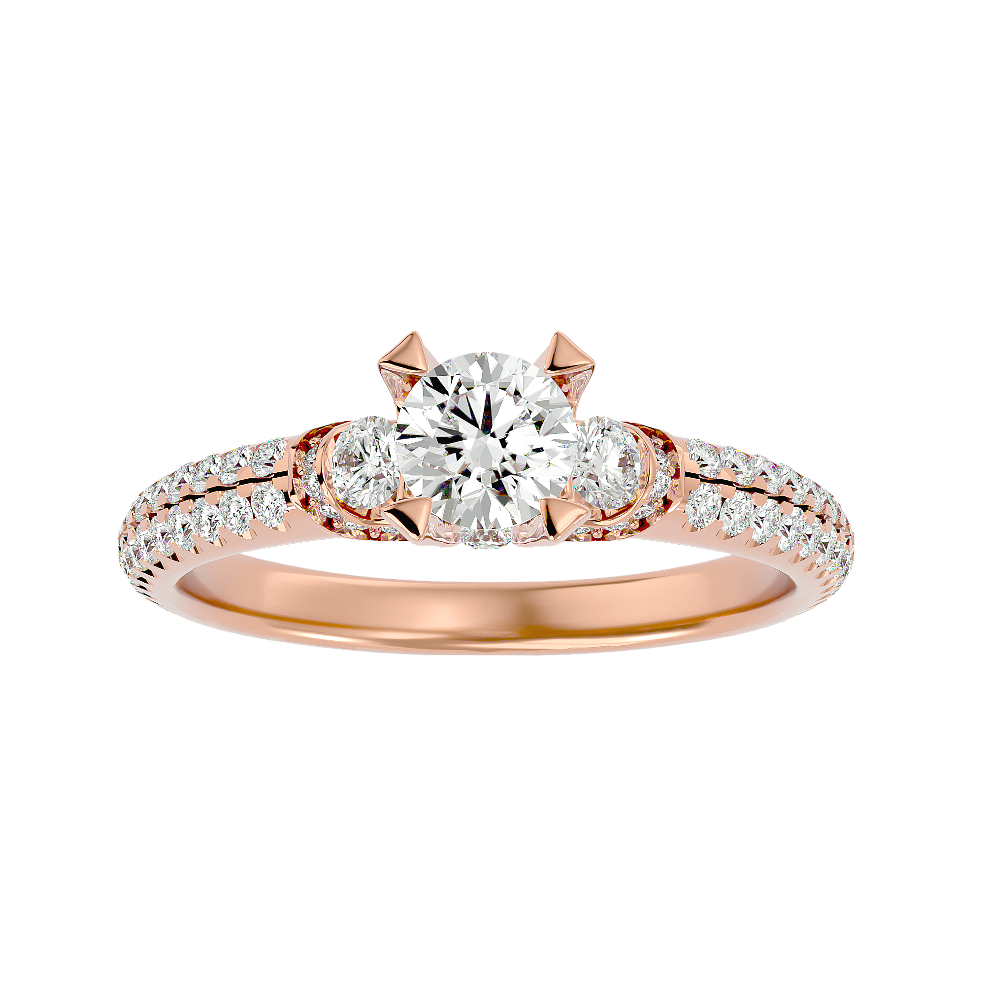 Kataleya Diamond Three Stone Ring