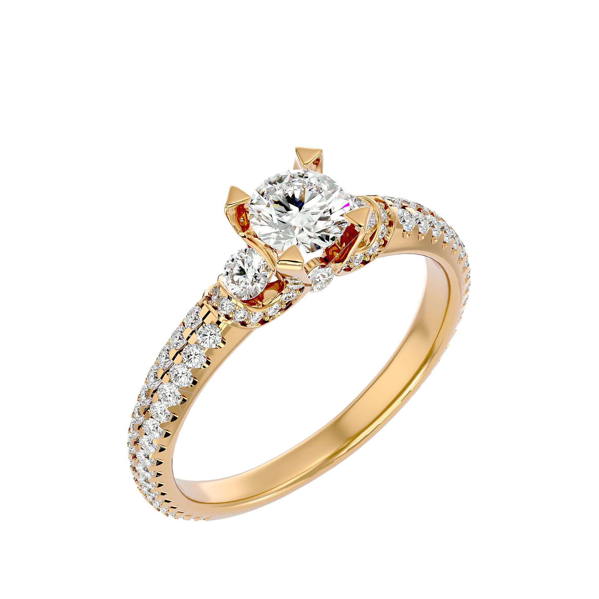 Kataleya Diamond Three Stone Ring