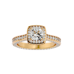 Eloise Solitaire Halo Ring