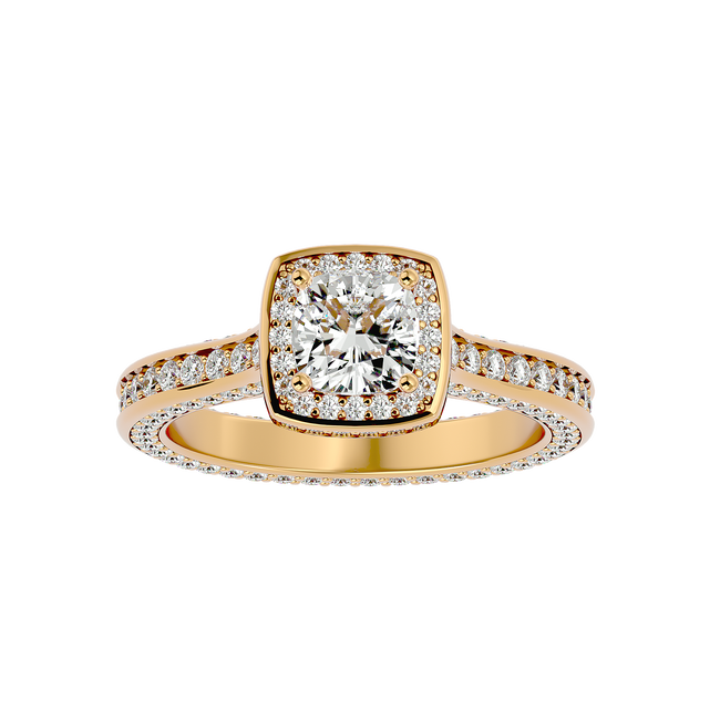 Eloise Solitaire Halo Ring
