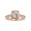 Eloise Solitaire Halo Ring