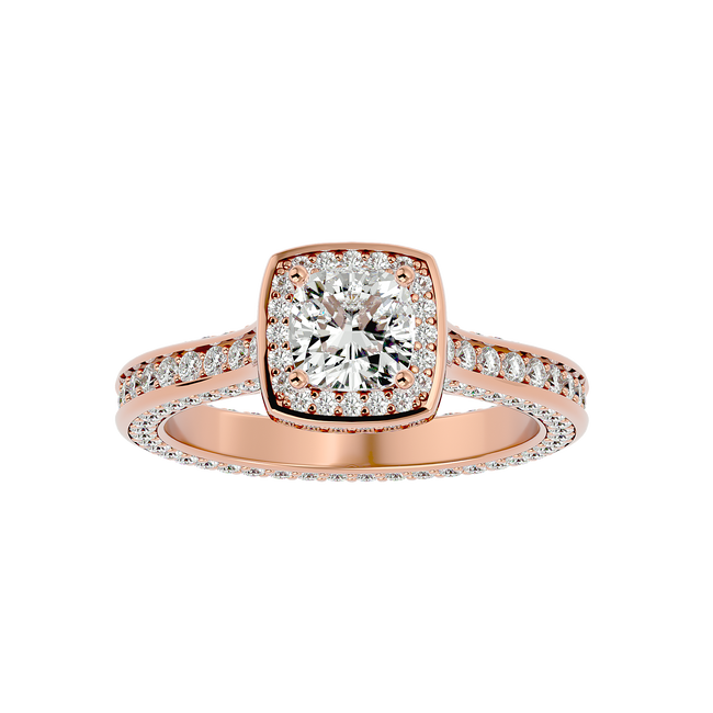 Eloise Solitaire Halo Ring